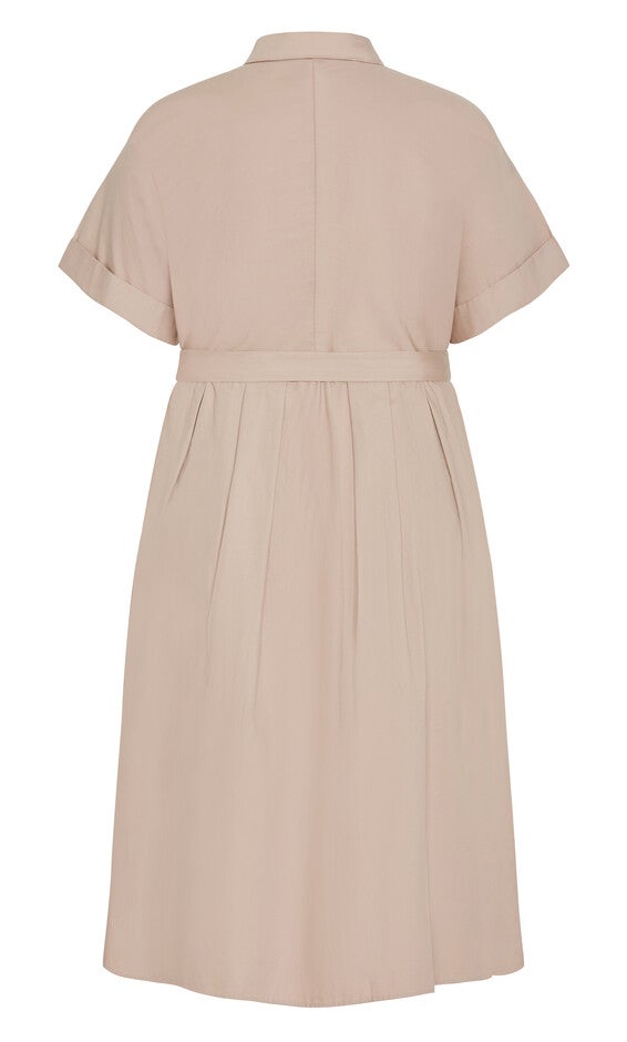Elly Shirt Dress - ecru, BROWN, alternate image number null