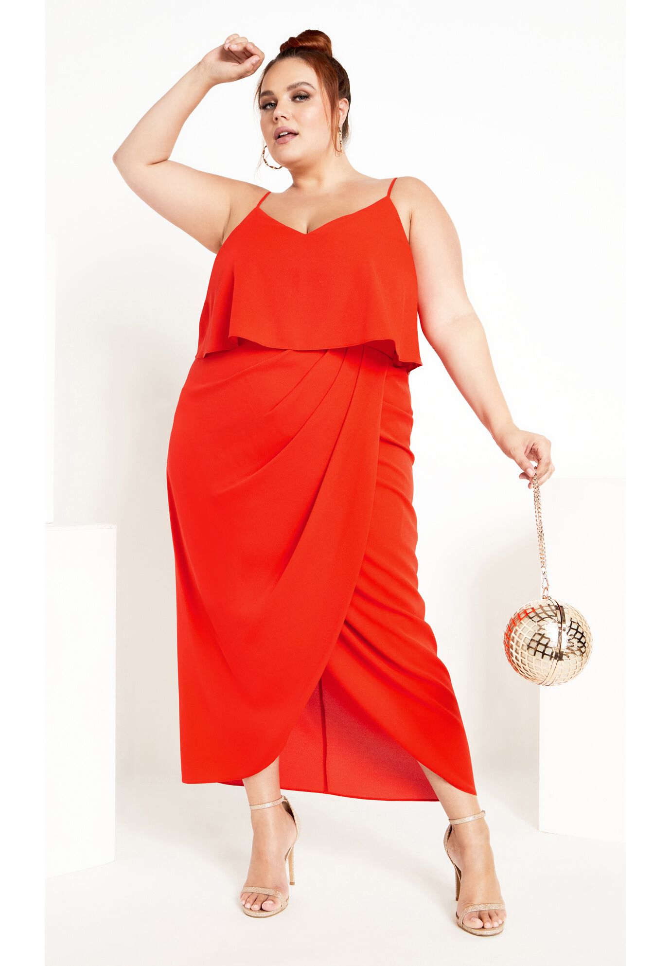 Overlay Dress - orange, ORANGE, on-hover image number 1