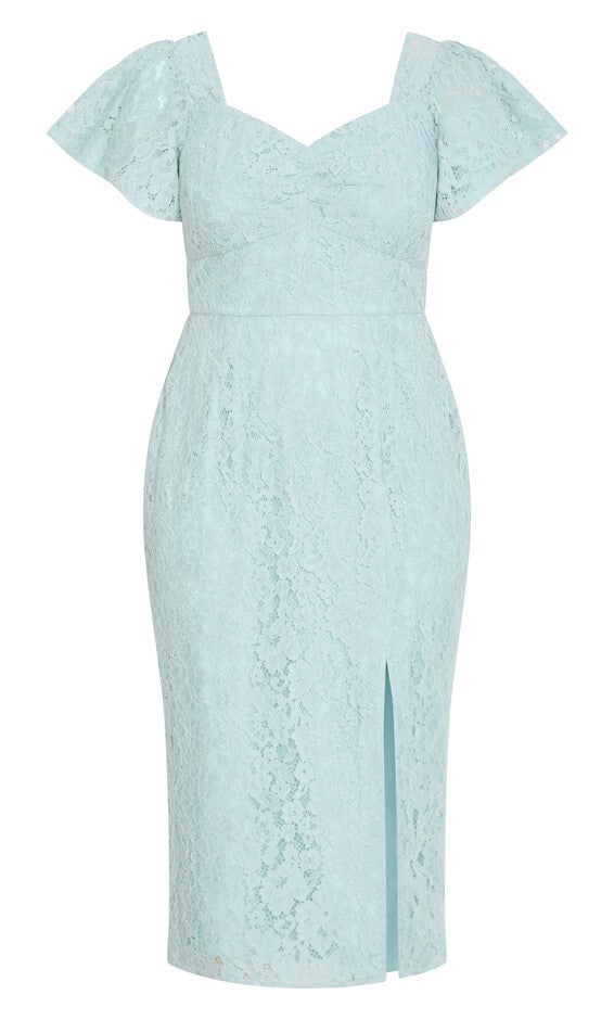 Maisie Lace Midi Dress - mint green, BLUE, alternate image number 4