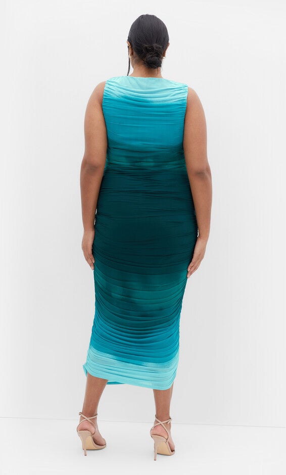 Halo Ombre Dress - green, GREEN, alternate image number null