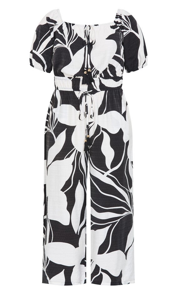 Erica Palm Jumpsuit - black, YELLOW, alternate image number null