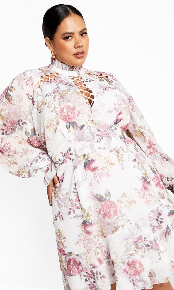 Maddison Print Dress - white, PASTEL, alternate image number 2