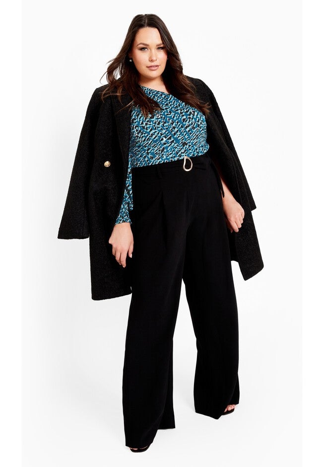 Jill Belted Wide Leg Pant, BLACK, hi-res image number null