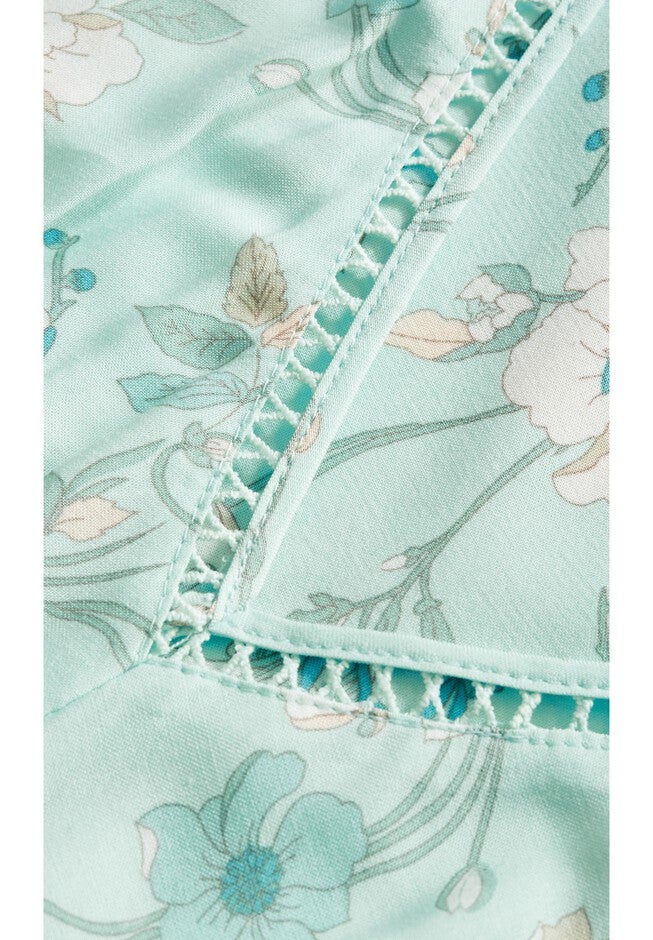 Spirited Floral Tunic - seafoam, GREEN, alternate image number null