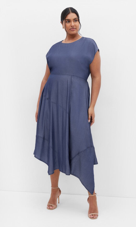 Hampstead Dress - dark denim, BLUE, hi-res image number null