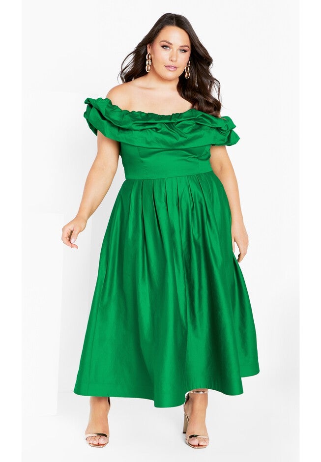 Mayah Dress - jellybean, GREEN, on-hover image number 1