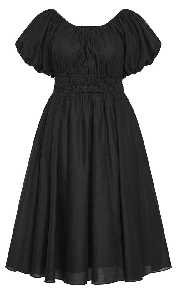 Lillian Midi Dress - black, BLACK, alternate image number 5