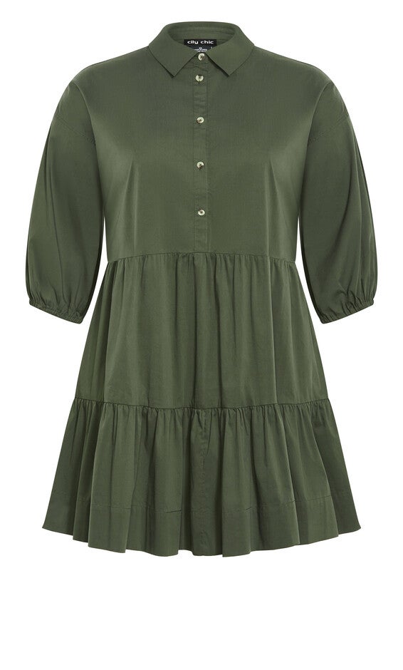 Kiara Mini Dress - khaki, GREEN, alternate image number 4