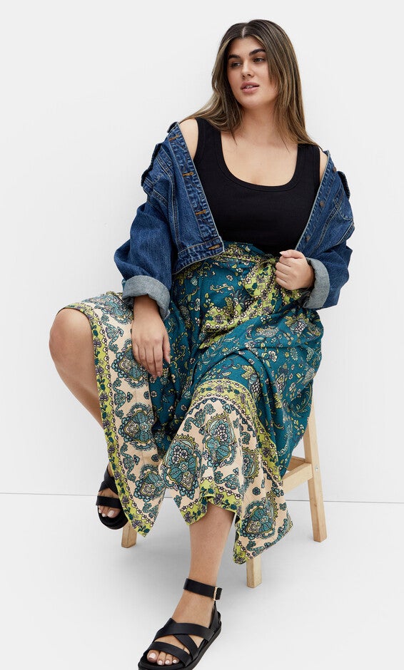 Mysteria Border Skirt - french blue, BLUE, hi-res image number null