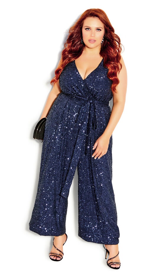 Dazzling Jumpsuit - navy, NAVY, hi-res image number 0