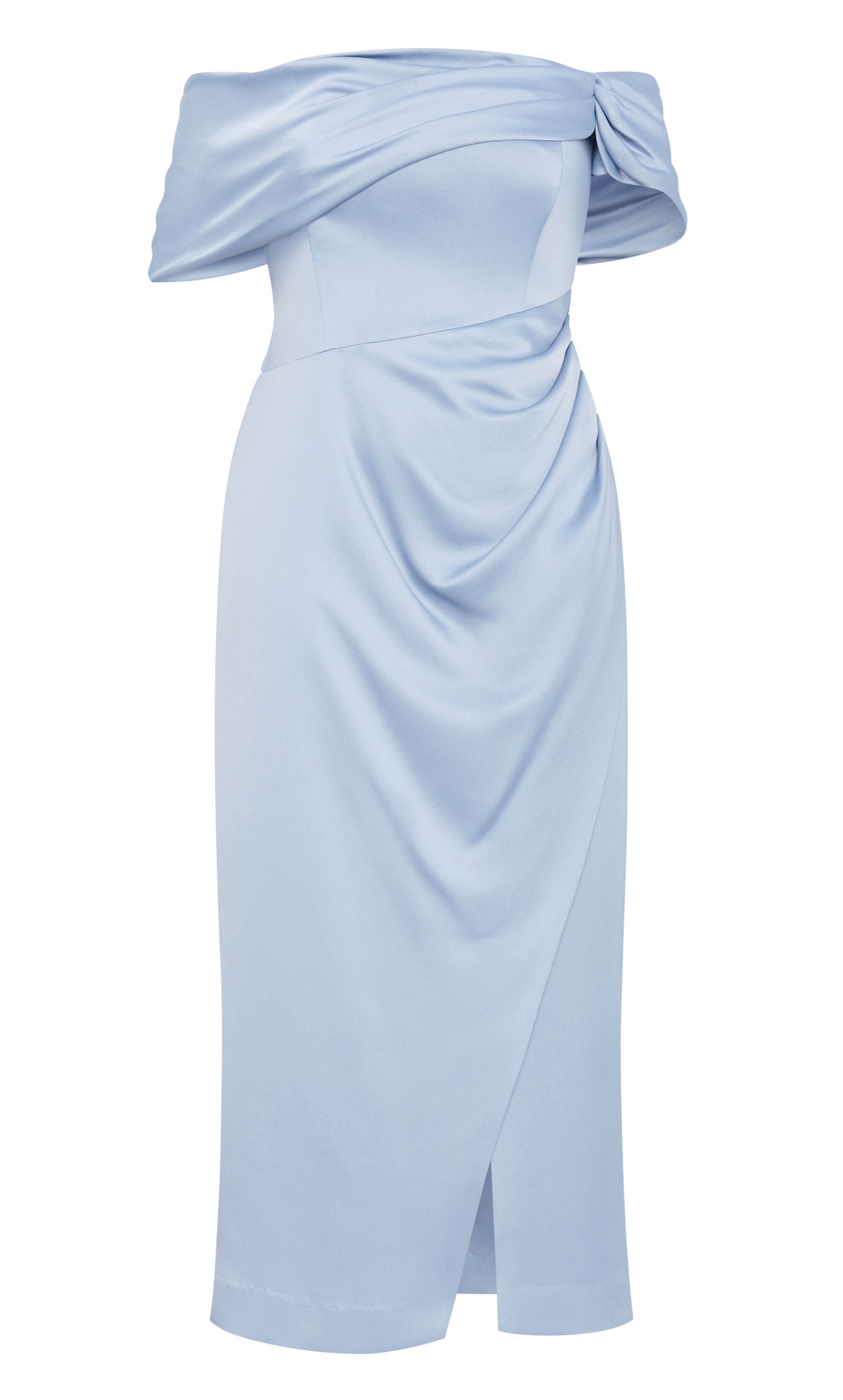Paloma Off Shoulder Maxi Dress - dusty blue, BLUE, alternate image number 5