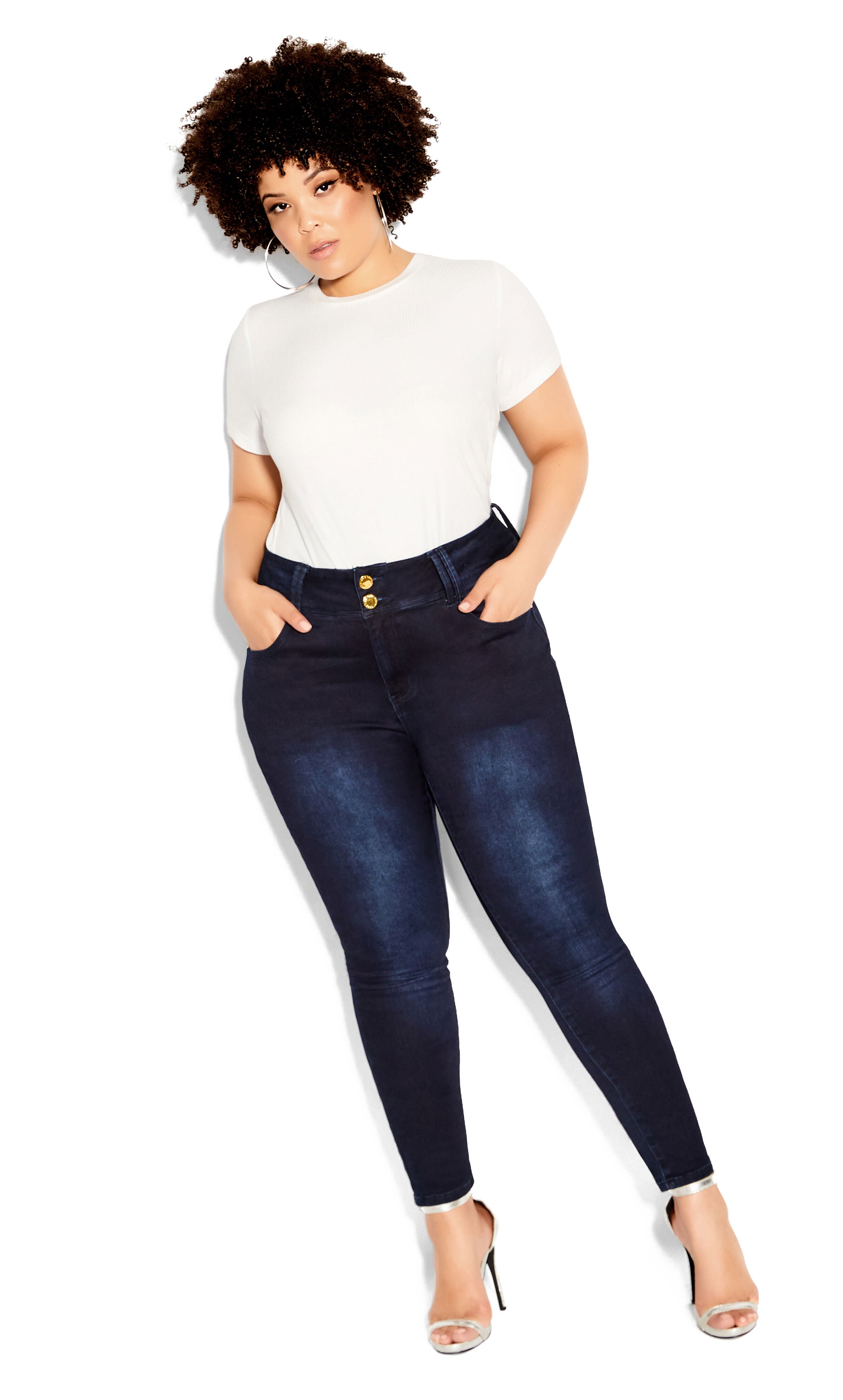 Asha Regular Skinny Jean - dark denim, BLUE, alternate image number 3