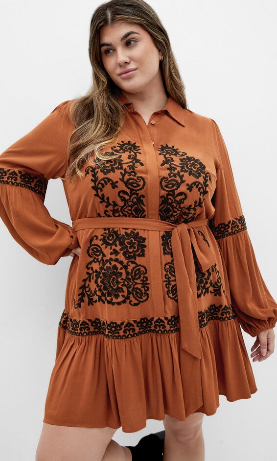 Marlie Dress - caramel, BROWN, alternate image number 1