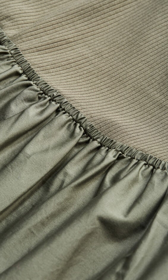 Chelsea Mixed Media Dress - olive, OLIVE, alternate image number 5