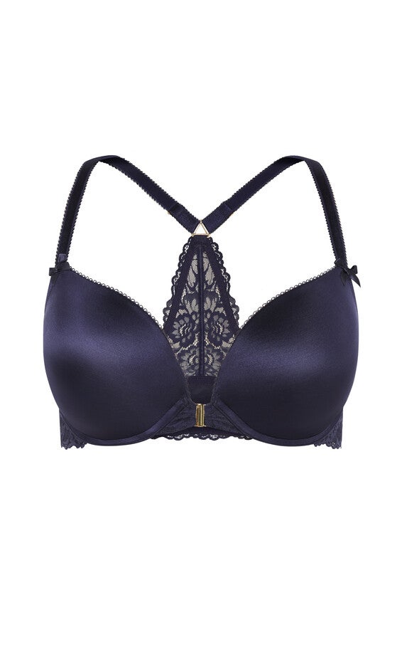 Adore Luxe Racerback Push Up Bra - midnight, BLUE, alternate image number 2