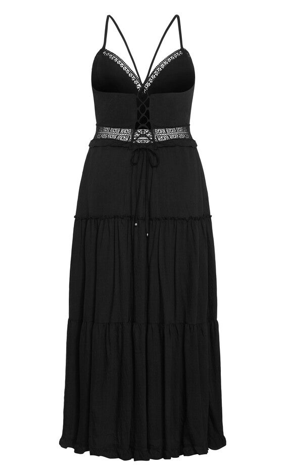 Aura Maxi Dress - black, BLACK, alternate image number 4