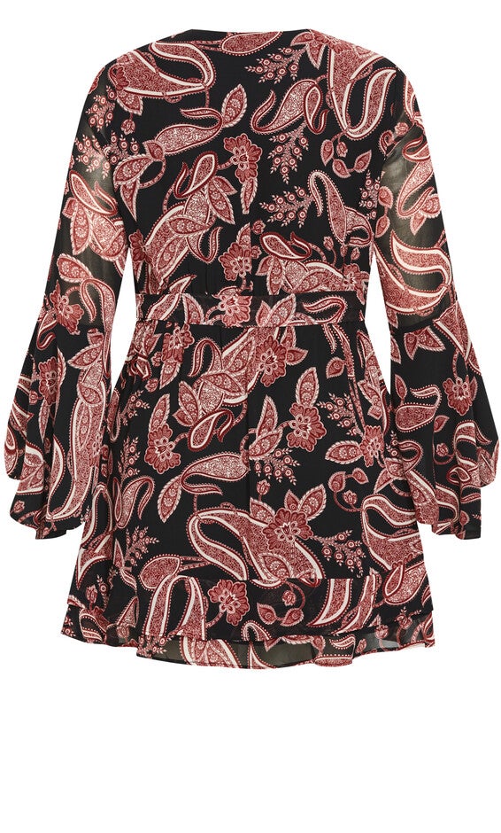 Paisley Dress - black, PAISLEY, alternate image number 6