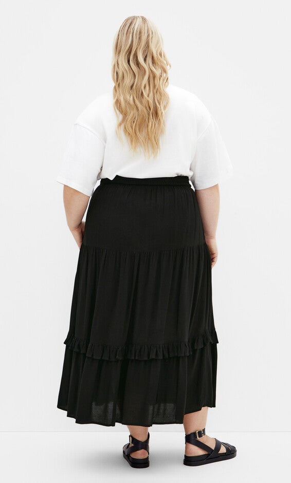 Devine Beauty Plain Skirt - black, BLACK, alternate image number 3