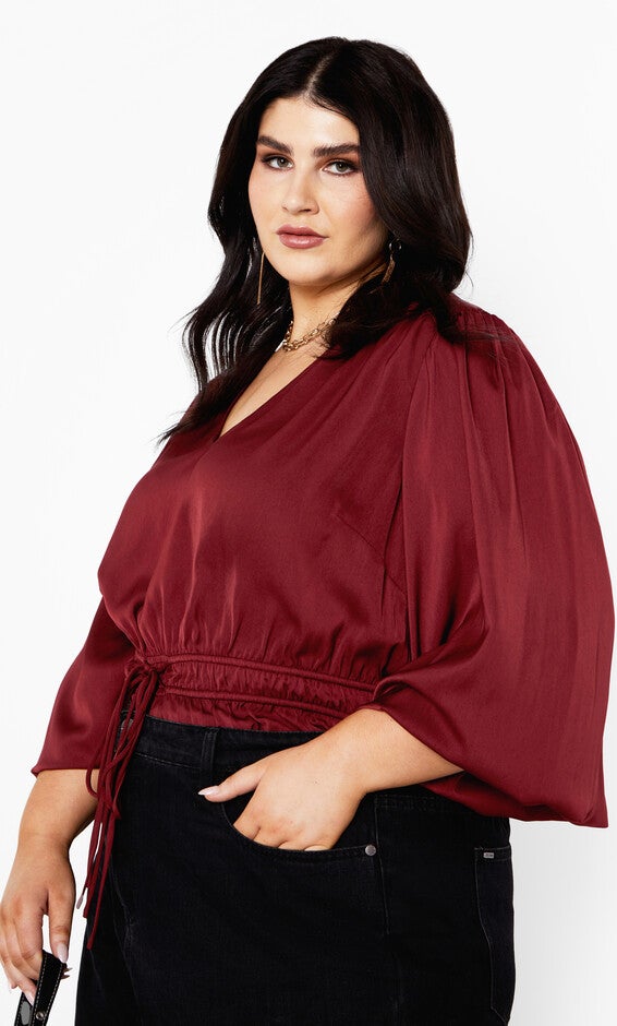 Aubree Shirt - cabernet, RED, hi-res image number 0