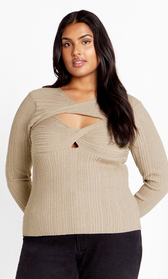 Kaleigh Sweater - cream marle, BEIGE, hi-res image number null