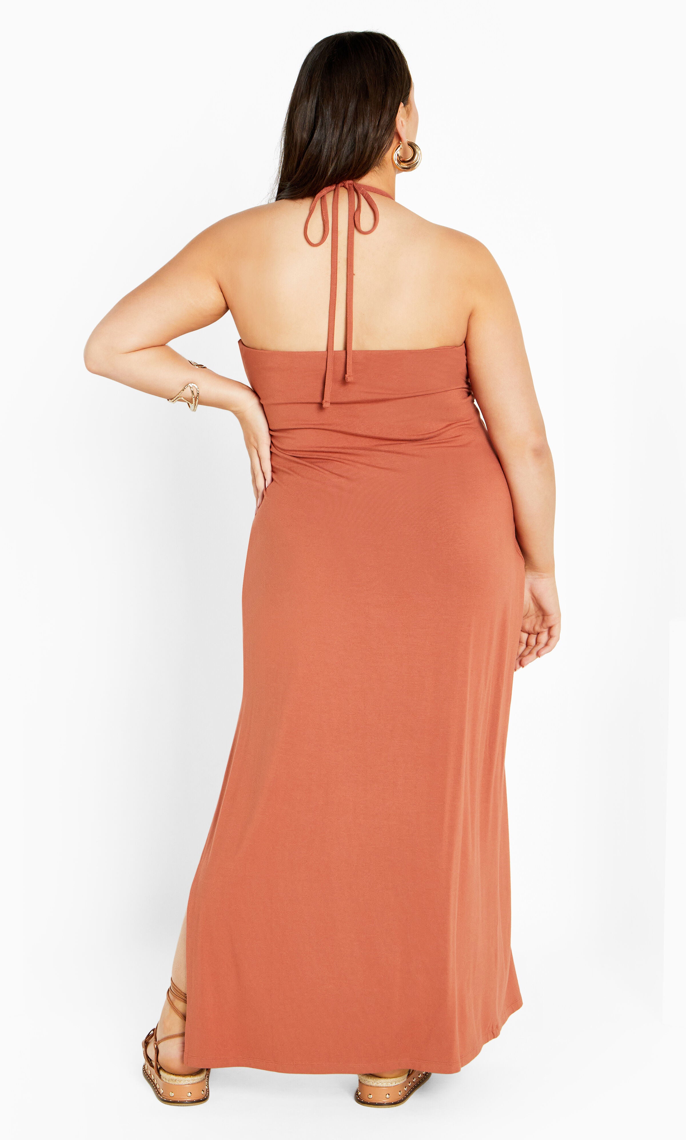 Miley Maxi Dress - tan, BROWN, alternate image number 3