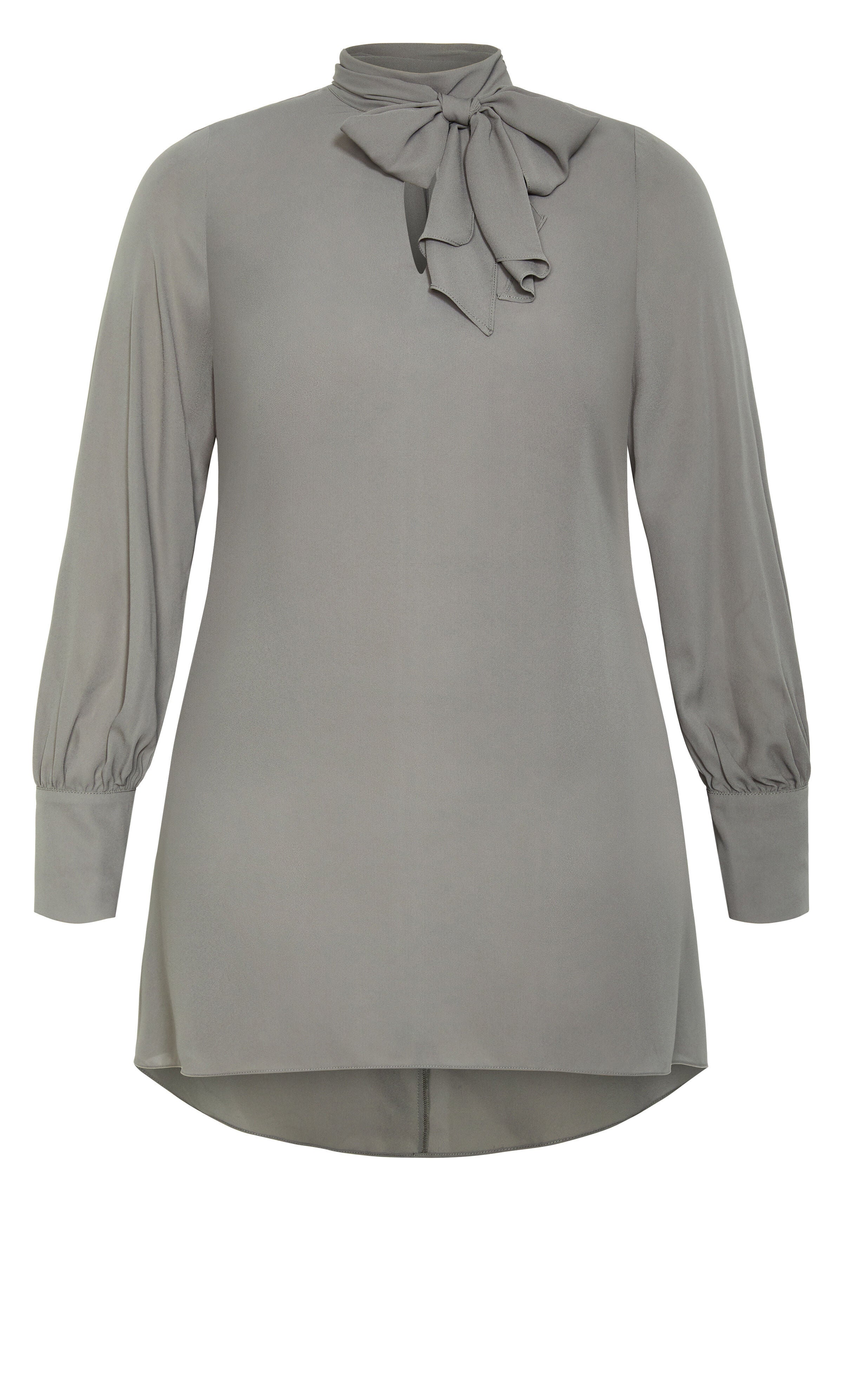 Neck Tie Tunic - fern, GRAY, alternate image number 4