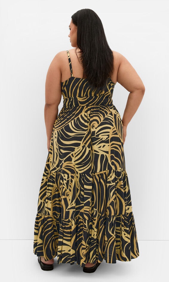 Kehlani Print Maxi Dress - black, GREEN, alternate image number null