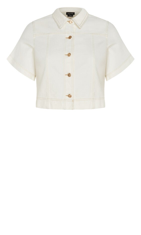 Denim Millie Jacket - ivory, CREAM, alternate image number null