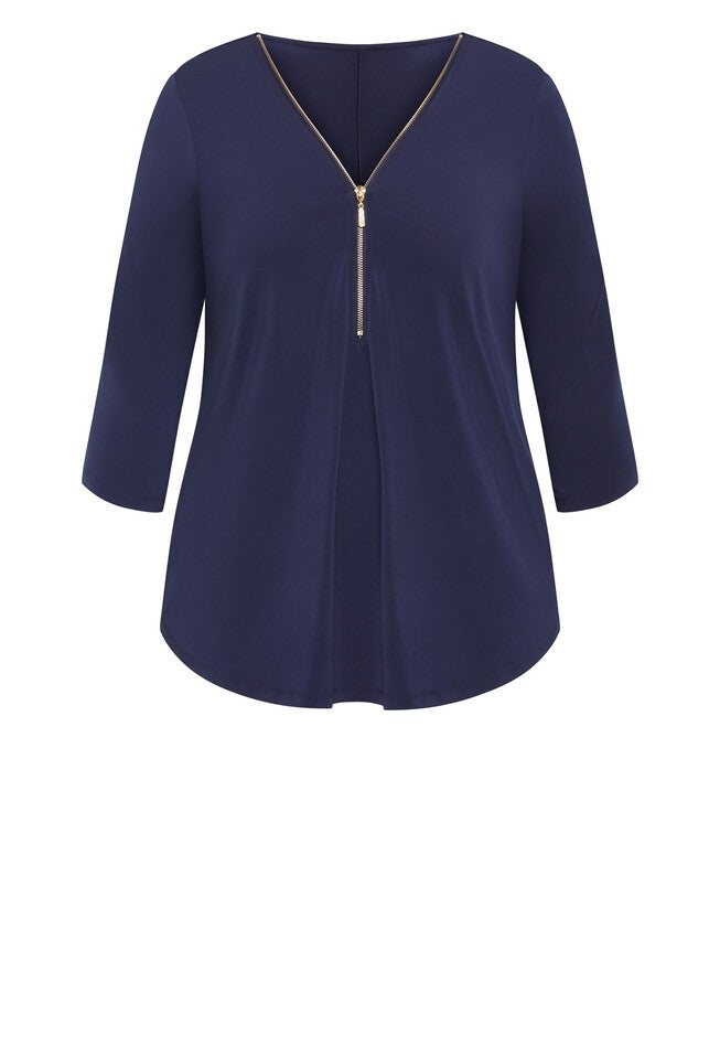 Fiona Zip Top, MIDNIGHT BLOOM, alternate image number null