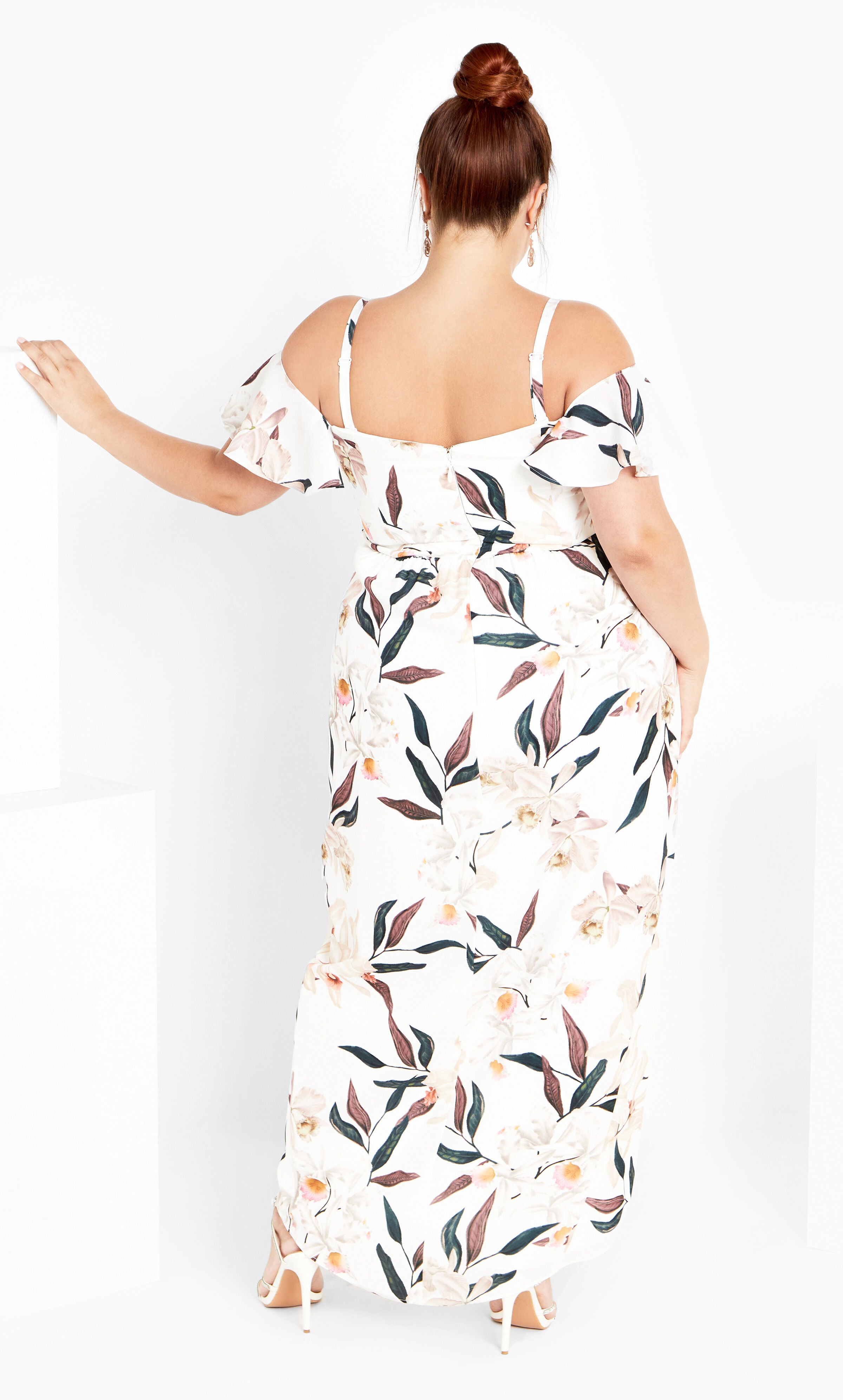 Sweet Orchid Maxi Dress - ivory, WHITE, alternate image number 3