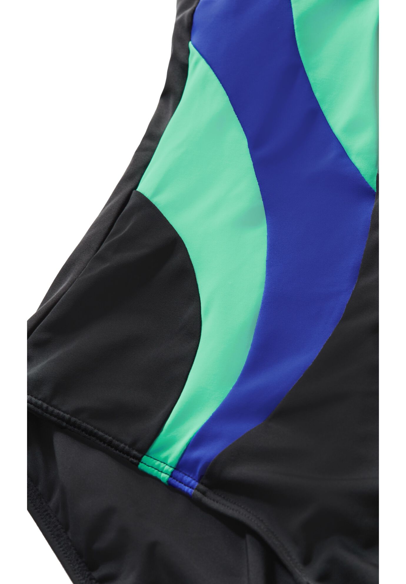 Lara Color Block 1-Piece Swimsuit, BLACK, alternate image number 4
