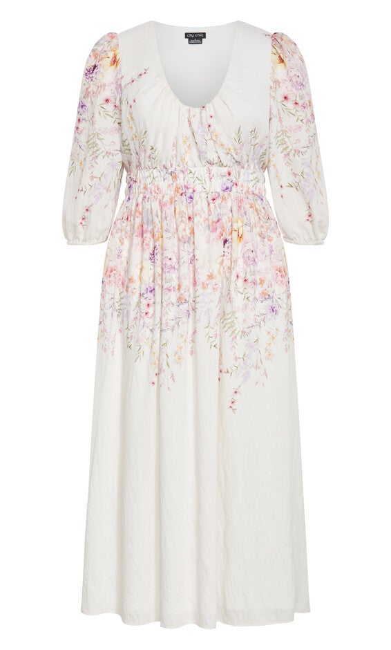 Keyla Print Maxi Dress - ivory, WHITE, alternate image number null