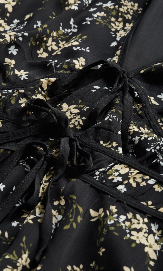 Cara Print Dress - black, BLACK, alternate image number 5