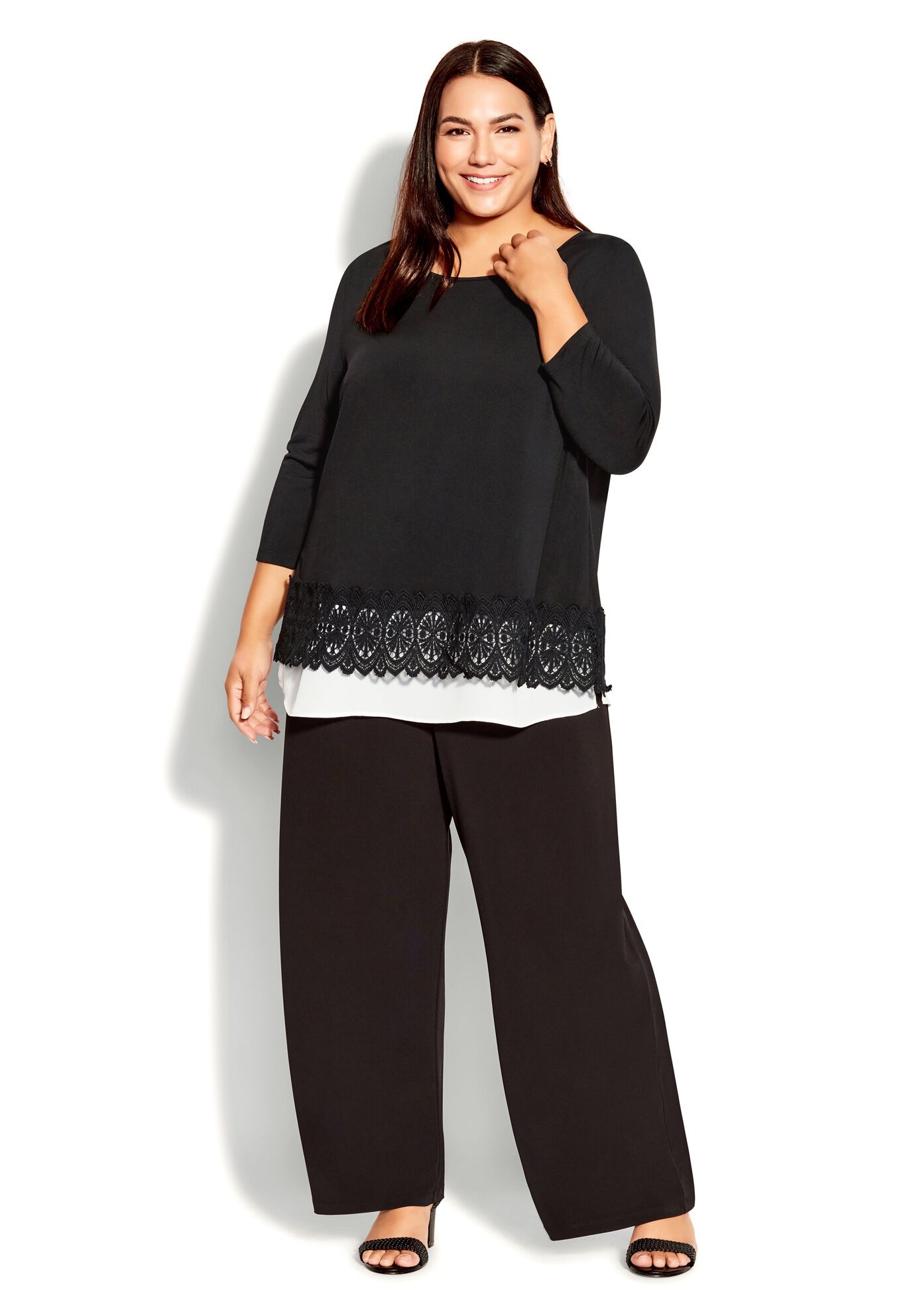 Inta Lace Top, BLACK, alternate image number 2