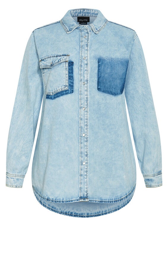 Denim Ivy Shirt - light denim, DENIM, alternate image number null