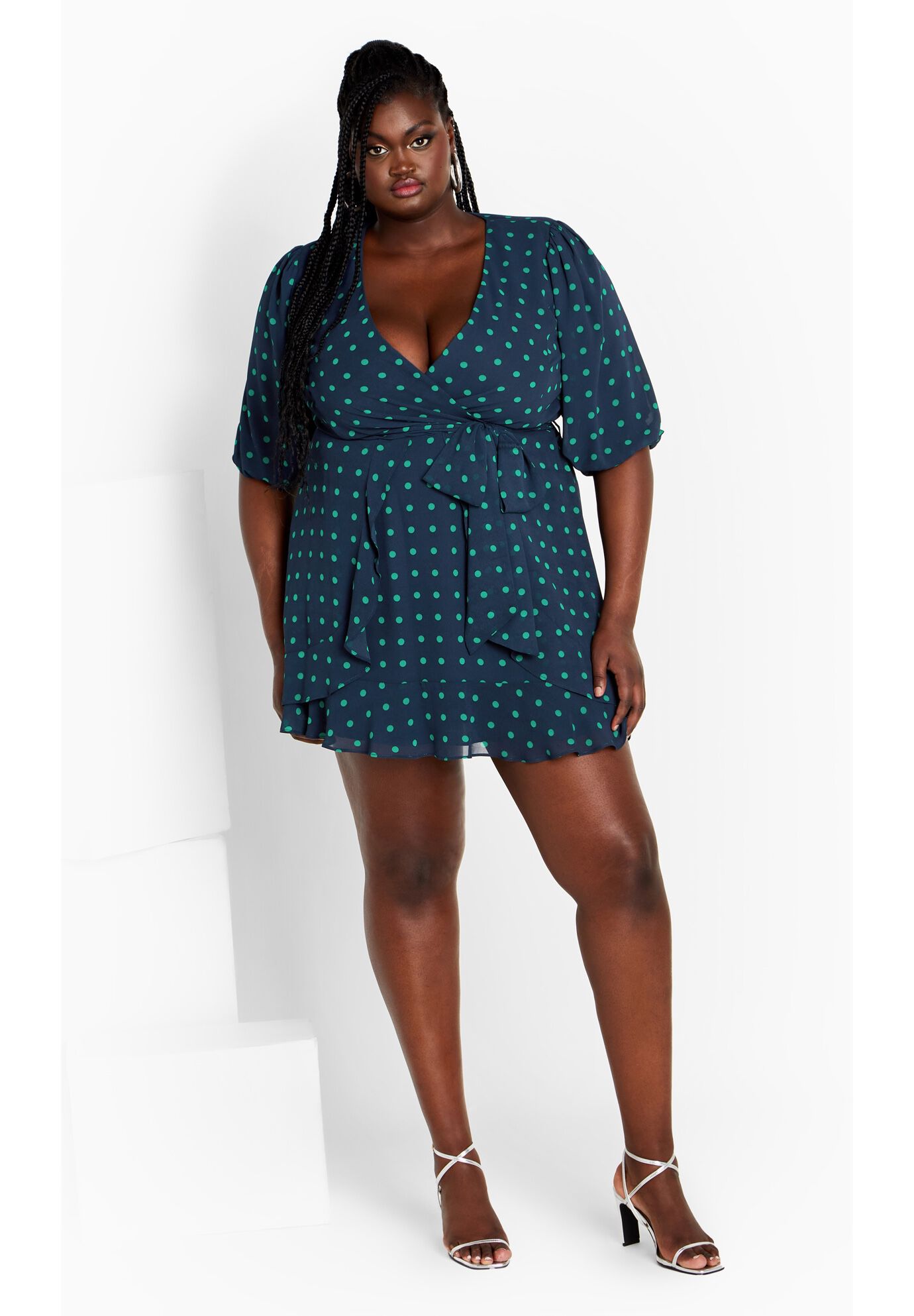 Keily Print Dress - green, GREEN, on-hover image number 1