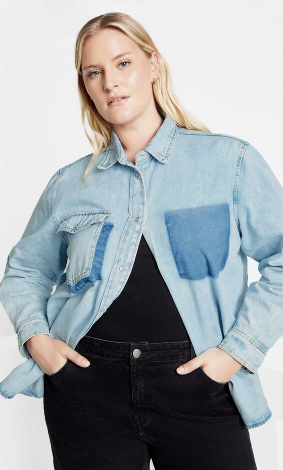 Denim Ivy Shirt - light denim, DENIM, hi-res image number null