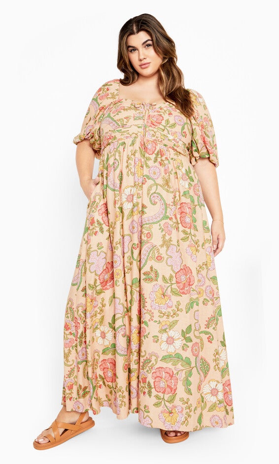 Ellea Maxi Dress - bellini, BEIGE, hi-res image number null