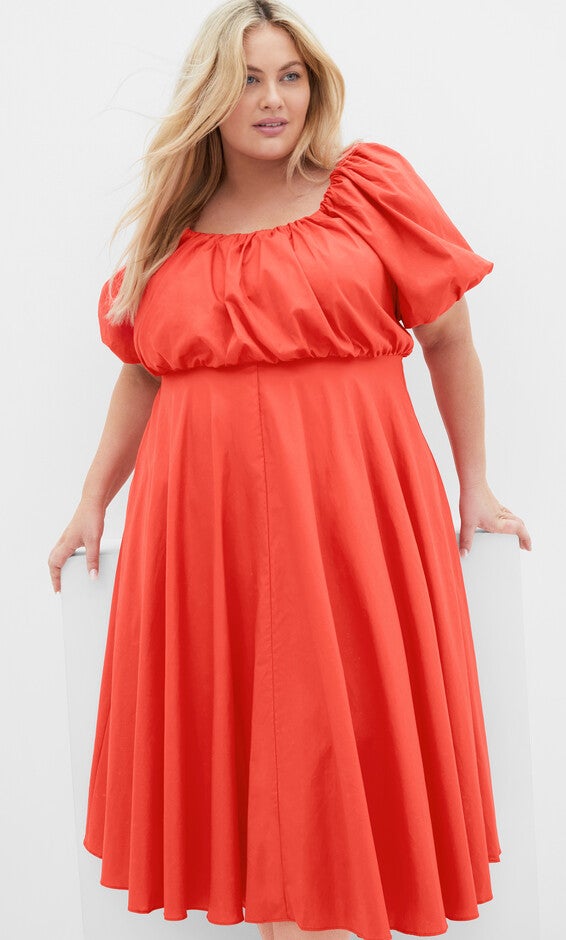 Rosabella Dress - coral, ORANGE, hi-res image number 0
