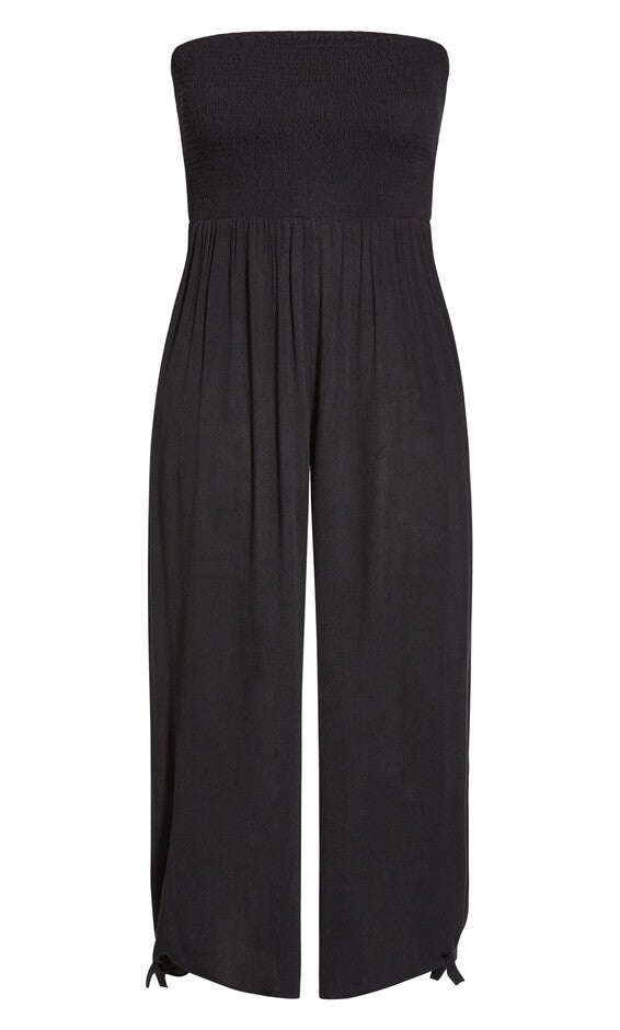 Smocked Jumpsuit - black, BLACK, alternate image number null