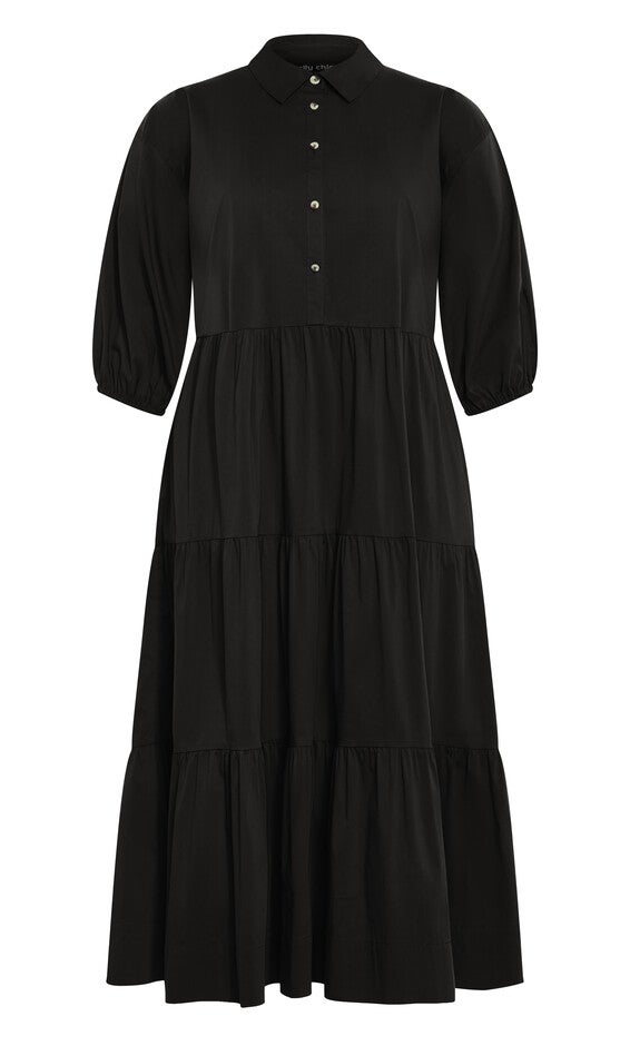 Kara Midi Dress - black, BLACK, alternate image number 4