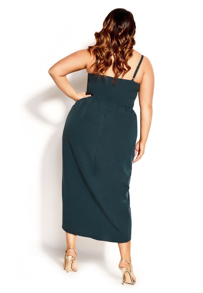 Sassy V Dress - emerald, EMERALD, on-hover image number 1