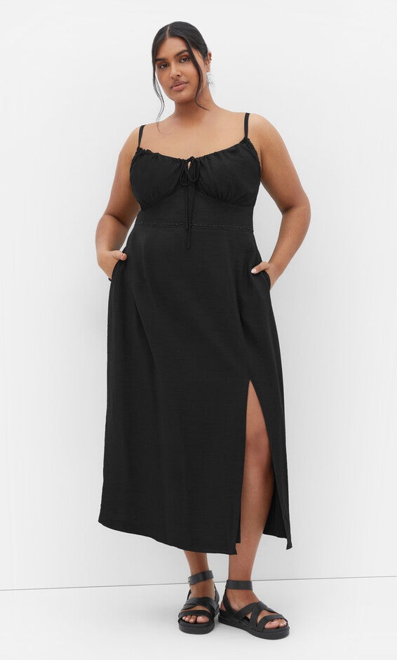 Sweet Pea Maxi Dress - black, BLACK, on-hover image number 1