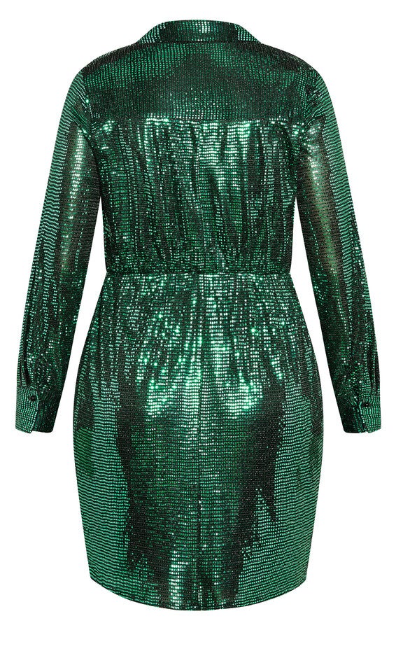 Sequin Glow Dress - emerald, GREEN, alternate image number 5