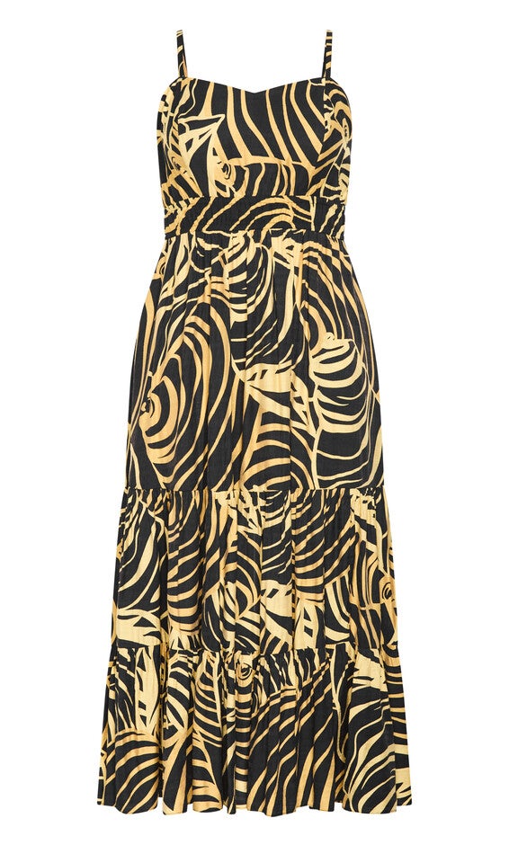 Kehlani Print Maxi Dress - black, GREEN, alternate image number null