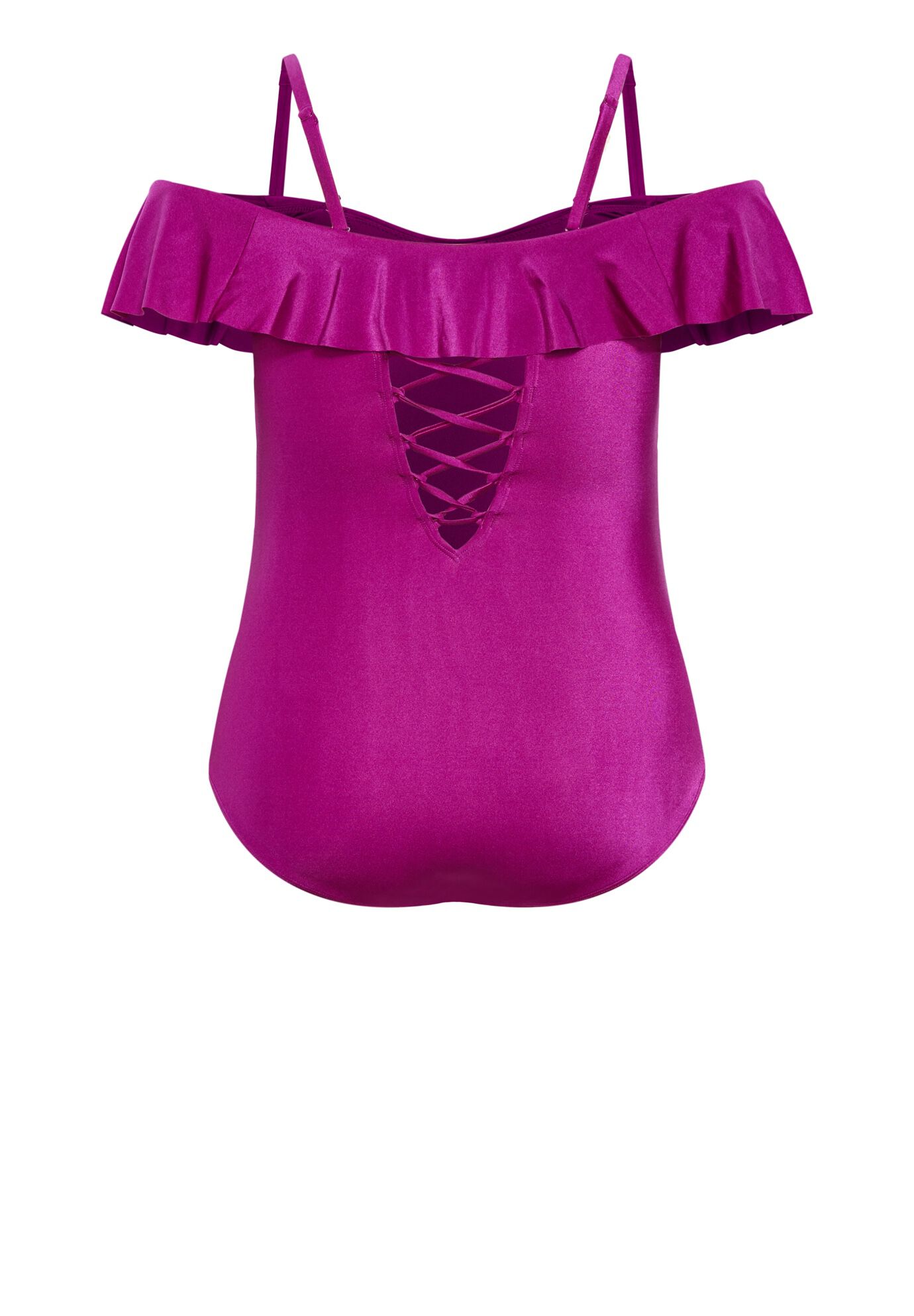 Ingrid Ruffle 1 Piece - magenta purple, PURPLE, alternate image number 6
