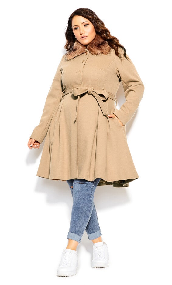 Blushing Belle Coat - taupe, BROWN, alternate image number 2