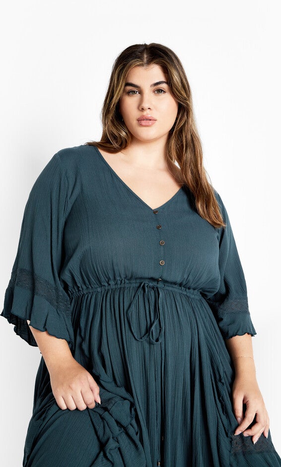 Cadence Dress - aegean, BLUE, alternate image number 2