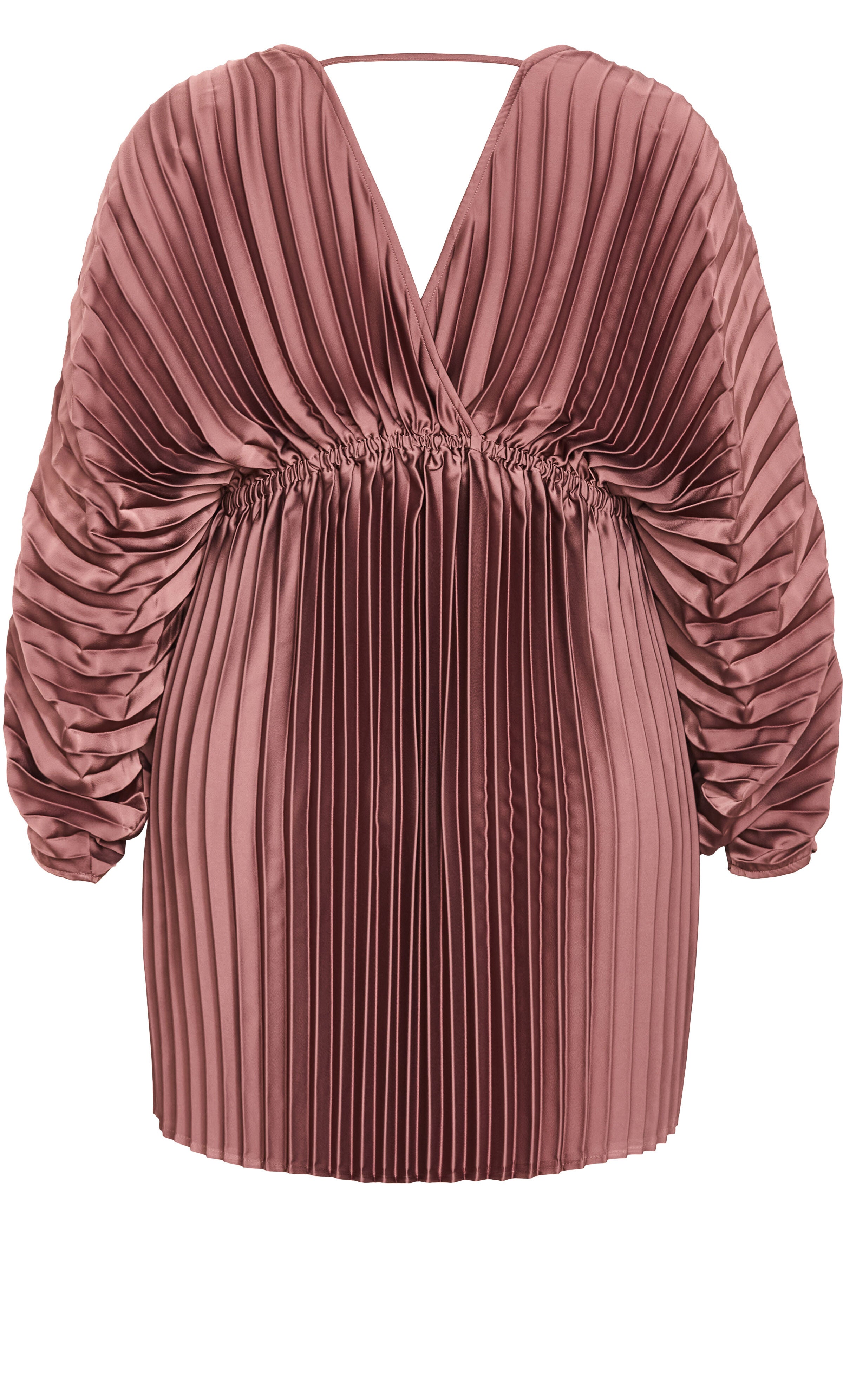 Chloe Pleat Dress - mocha, PINK, alternate image number 5