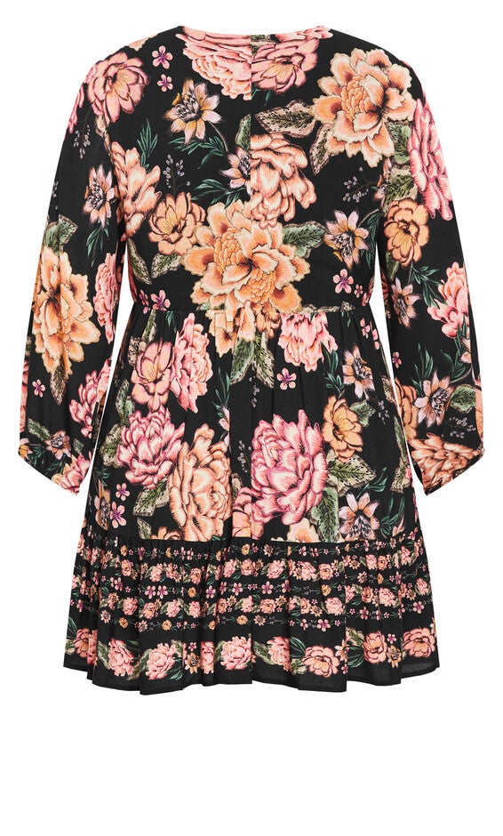 Devine Mini Border Dress - black, BLACK, alternate image number null